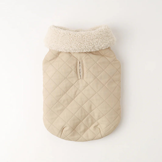 Reversible quilted boa vest